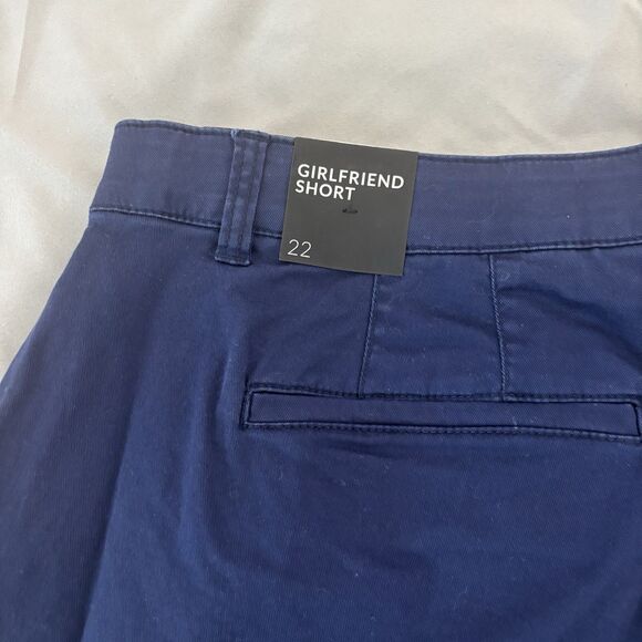 Lane Bryant Navy Chino Girlfriend Shorts 22 - Picture 5 of 11